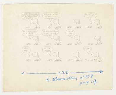 Copi (Damonte, RaÃºl) - Original page - La Femme Assise - Le Nouvel Observateur - (1967) | Catawiki