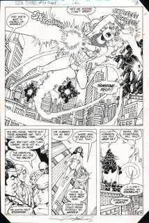 George Perez - The New Teen Titans #23 P.10 - Starfire Loses Control - Pencil & Ink Issue 23 Page 10