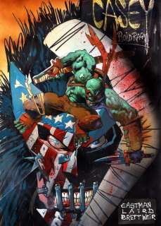 Simon Bisley – Teenage Mutant Ninja Turtles – Bodycount 1 & GN cover – 22 by 14 inches