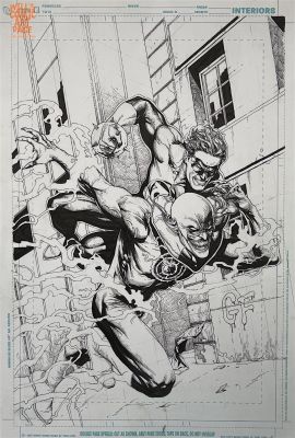 Gary Frank - Green Lantern 60 Cover (Dc, 2011) Vs Parallax-Flash