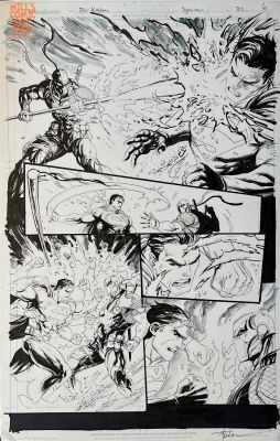 Tyler Kirkham | Superman 32 Pg 6 (Dc, 2017) Deathstroke Vs Superman | Will’s Comic Art Page