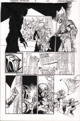 Jay Leisten | Predator Vs Spider-Man #3 P.5 - Predators Investigate - 2025 | Anthony’s Comic Book Art