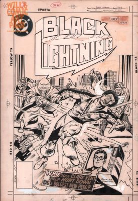 Rich Buckler Vince Colletta - Black Lightning 3 Cover (Dc, 1977) Vs Tobias Whale & Clark Kent
