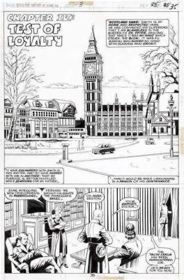 Paul Gulacy | Gulacy, Paul - Master of Kung Fu, Giant Size #3 Chapter 4 Splash , Shang Chi, Reston & Cast - London Big Ben | Cool Lines Art