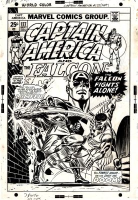 John Romita Sr. - Captain America #177 Cover (Superb Detailed John Romita Sr Penciled & Inked Cover!) 1974