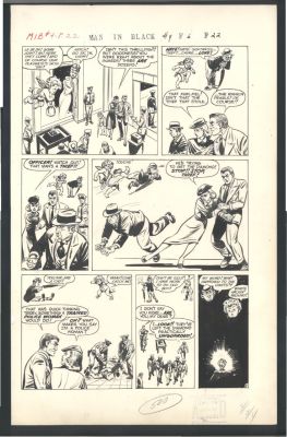 Bob Powell | Superb Bob Powell 1958 Man in Black Page - Gods And Mortals Interact in This Action-Packed Page Issue Man in Black #4 Page 4 | Koch Comic Art
