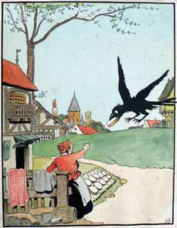 Rabier. Benjamin | Â« Le Roman de Renard Â». Gouache couleurs sur papier pour | Tessier Sarrou