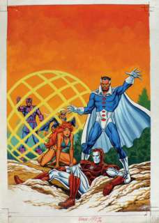 Frisano | Â« Titans Â». Gouache couleurs pour la couverture du n°105 de Â« Titans | Tessier Sarrou