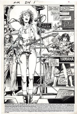 Barry Windsor-Smith | Windsor-Smith, Barry - Uncanny X-Men #214 Pg 1 Splash, 1St Lila Cheney in X-Men & Undercover Dazzler 1987 | Cool Lines Art