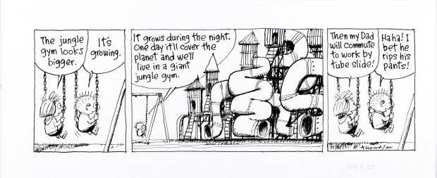 Thompson, Richard - Cul de Sac Daily 11/3 2008 Kids See Industrial Jungle Gym | Cool Lines Art