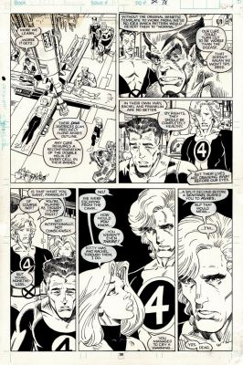 Arthur Adams | X-Men Annual #14 P 38 (Beast, Forge, Entire Ff Team, Phoenix-Rachel, Old & Young Franklin Richards!) 1990 | Romitaman