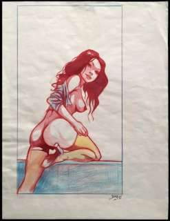 Jung - Dessin original sensuel - Couleurs directes | Catawiki