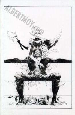 Jae Lee | Sharkey Vs Space Bandits Issue 5 Page Cover | Albert Moy