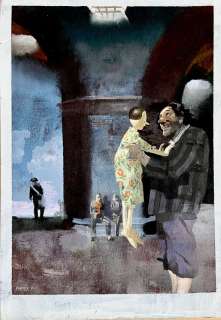 FERENC PINTER - Original illustration for Pinocchio. Cm. 25x35,5. Gouache on board. Signed. Mint. Code 1718.