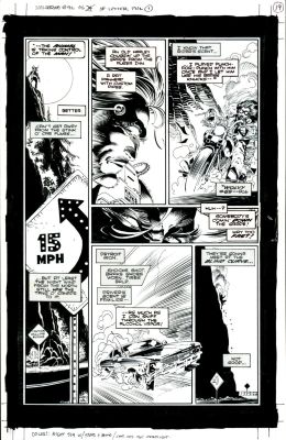 Adam Kubert | Kubert, Adam - Wolverine #92 Pg 19, Wolvie Spots Old Biker Foe | Cool Lines Art