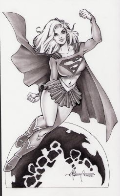 Supergirl ’22 Detailed Pencil + Ink Commission - Signed | Anthony’s Comic Book Art