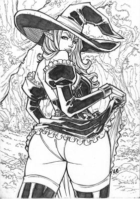 Ilza, Witches of the Purple Forest Original Pencil Art by LC Freitas | Raremarq (Buy It Now)