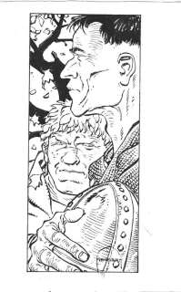 Hermann (d.i. Hermann Huppen) - original drawing for an ex-libris - Die TÃ¼rme von Bos-Maury (Les tours de Bois-Maury) | Catawiki