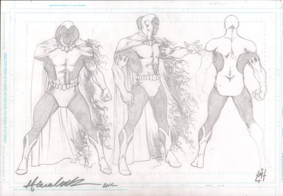 Matthew Clark | Obsidian Character Design Turnarounds - Signed - 2011 | Anthony’s Comic Book Art