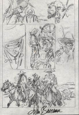 John Buscema | Punisher: a Man Named Frank G/N P 3 (11 X 17 Inch Bronze Age Prelim) | Romitaman