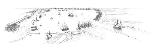 Olivier Thomas - Projet de port pour Louis XIV pour la ville de Rochefort-sur-mer (vendu)