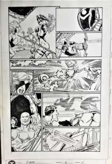 George Perez, Joe Rubinstein, Art Nichols | Isaac Asimov’s I-Bots #6 - Awesome Action Page! | ComicArtFans Classifieds