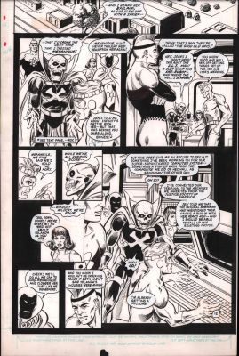 Lou Manna, Tony Dezuniga | Infinity Inc Annual #2 P.12 - the Team Debriefs - 1988 | Anthony’s Comic Book Art