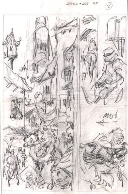 John Buscema | Savage Sword of Conan #205 P 8 (11 X 17 Inch Bronze Age Prelim) | Romitaman
