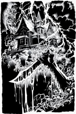 Jason Moore, Kyle Hotz - House By the Cemetery #1 Cover (Very Similar Scene To the Published 1981 Movie Poster!) 2018