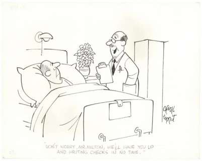 12: Jack Tippit 31 pen and ink cartoons 1950 original