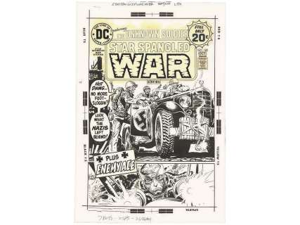 Lot 281 - 1974 Star Spangled War #182 Cover Art Joe Kubert