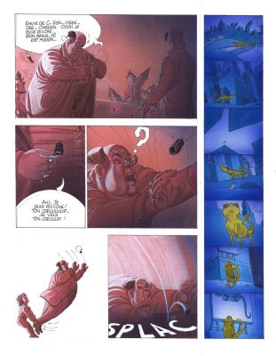 CADELO Silvio - Planche originale 44 en couleur directe ENVIE DE CHIEN Tome 2 Deux Mouches blanches par Silvio CADELO