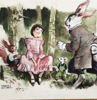 Follet, René - Dessin original publié - ArtBook "Du crayon au pinceau" - Alice au pays des merveilles - (2014) | Catawiki