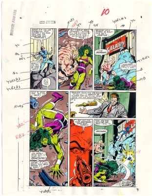 Nel Yomtov Kerry Gammill Joe Rubinstein | Marvel Fanfare She-Hulk Color Guide Issue 48 Page 10 | Catskill Comics