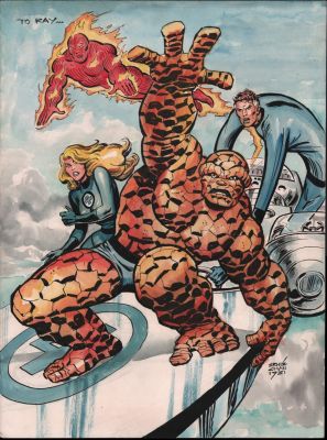 Ernie Chan | Fantastic Four Large Painted Art Commission - Signed | Anthony’s Comic Book Art