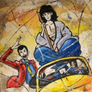 Davide Zanella – Lupin, Jigen e Goemon in 500 | Marco Lucchetti Art Gallery
