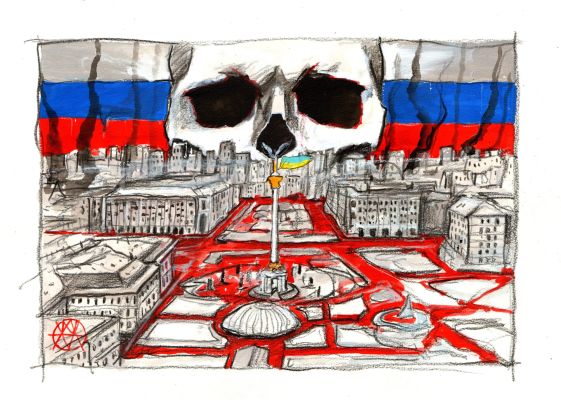 Ukraine | Poutine au-dessus de Kiev | Art Maniak