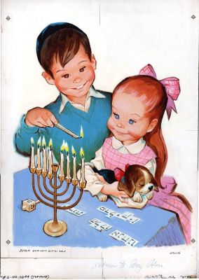 Pete Hawley | Chanukkah Greeting Card Painting | Graphic Collectibles