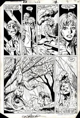 David Mazzucchelli, Kim Demulder | Daredevil #222 Page 18 (Cover Scene with Daredevil, Black Widow, & Villain!) 1985 | Romitaman