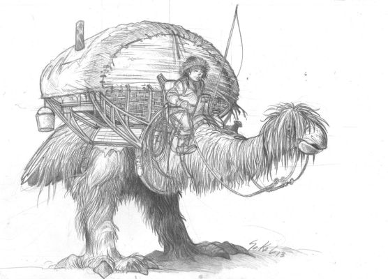 Sokal Benoît | SYBERIA Illustration de création de l’autruche des neiges | Galerie Napoléon