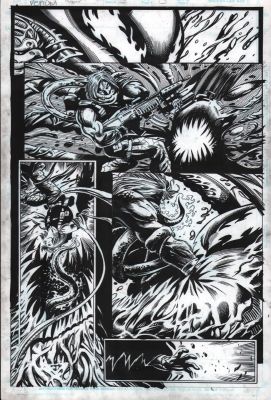 Scott Koblish, Ted Halsted | Venom: the Hunger #3 P.15 - Eddie Vs Symbiote - 1996 | Anthony’s Comic Book Art