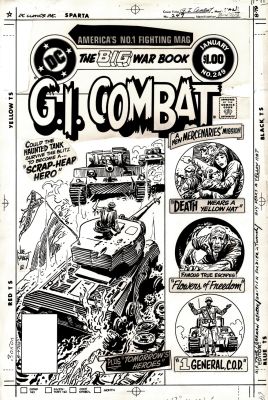 Joe Kubert | G.I. Combat #249 Cover (The Haunted Tank & 3 Other Fully Drawn Scenes!) 1982 | Romitaman