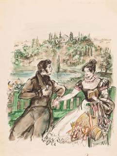 Antoni Uniechowski (1903 - 1976) | Antoni Uniechowski | Adam Mickiewicz i Maryla, scena miłosna | Desa Unicum