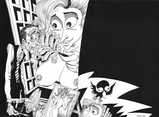 Foerster Philippe | Double planche originale du chapitre 5 : Retour à la poussière dans NECRONOMICKEY avec son crayonné | Galerie Napoléon
