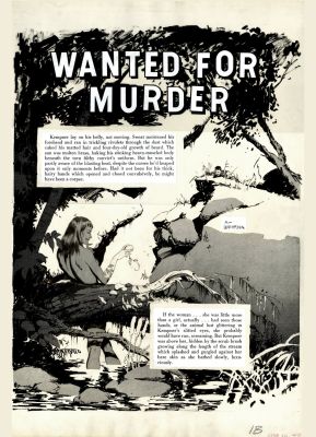 Al Williamson Frank Frazetta Angelo Torres | Crime Illustrated #3 Huge Drawn Splash (Inked By Frank Frazetta, Williamson, & Angelo Torres!) 1956 | Romitaman