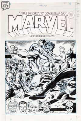 Jim Starlin Joe Sinnott | Mighty Work of Marvel 18 Cover | Panel Page Art