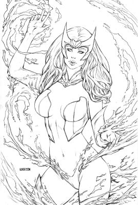 Jordan Gunderson | Scarlet Witch Pinup Marvel Avengers | TDArt