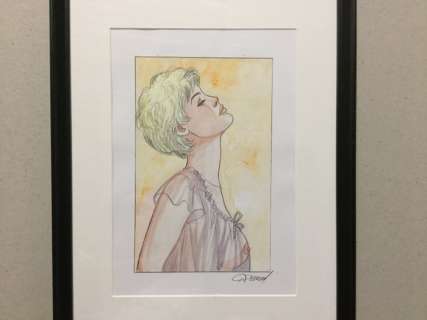 Renaud - Dessin original en couleurs - Portrait de Jessica Blandy - (2016) | Catawiki