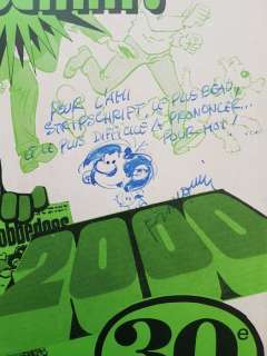 Franquin, André - Stripschrift met originele tekening - Guust Flater - Agrafé - EO - (1976) | Catawiki