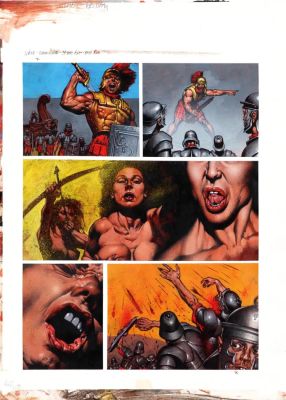 Glenn Fabry – 2000AD 856 – Episode 5pg5 – Demon Killer – Painted page | Berserker Art